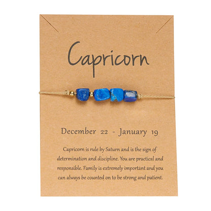 12 Constellation Natural Stone Beads Bracelets for Zodiac Signs - Smarsty