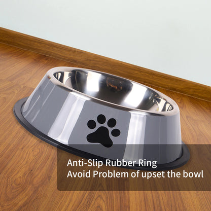 Stainless Steel Dog and Cat Food Bowl Anti-Fall Design - Smarsty