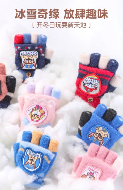 Kids Winter Hat Glove Set Scarf Cartoon Rescue Dogs - Smarsty