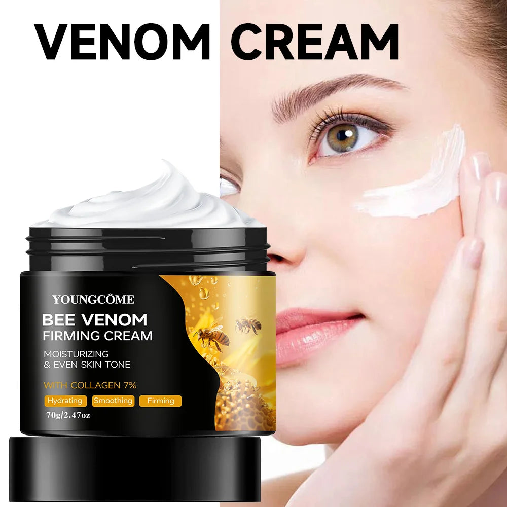 Premium Bee Venom Cream for Face & Neck - Collagen Boost, Skin Tightening, Natural Moisturizer for Sensitive Skin, Non-Greasy - Smarsty