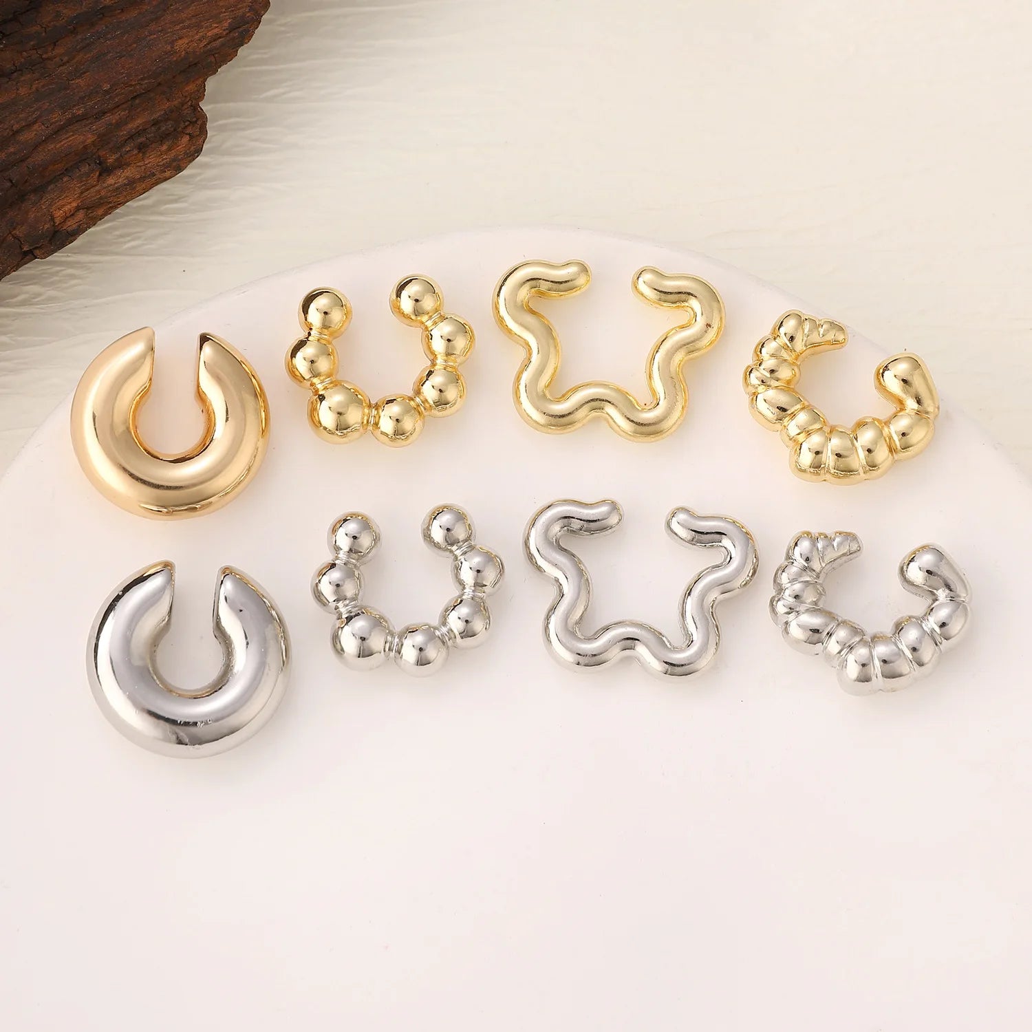 Trendy Vintage Geometric Clip Earrings for No Piercing Style - Smarsty