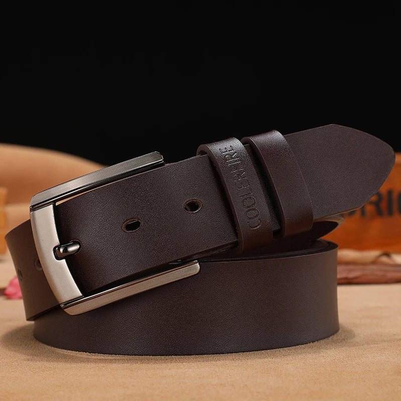 Men Genuine Leather Belt Luxury Cowskin Strap - Smarsty