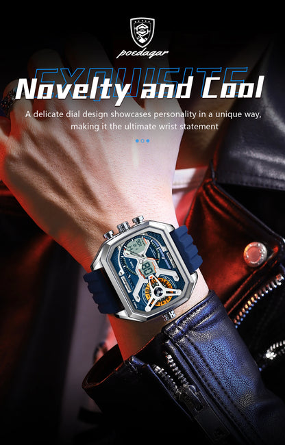 Luxury Men’s Luminous Quartz Watch with LED Calendar - Smarsty