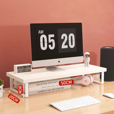 30/40/50cm Monitor Raised Shelf Office Laptop Bracket Desktop Computer Stand Desktop Rack Home Storage Holders Organizer by Smarsty