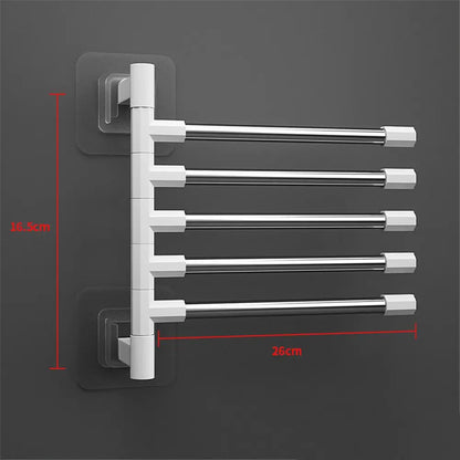 Rotatable Space Saving Aluminum Towel Rack Hanger - Smarsty