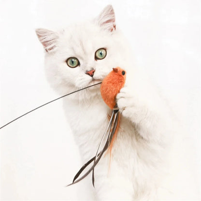 Upgraded Feather Cat Teasing Stick for Interactive Play - Smarsty