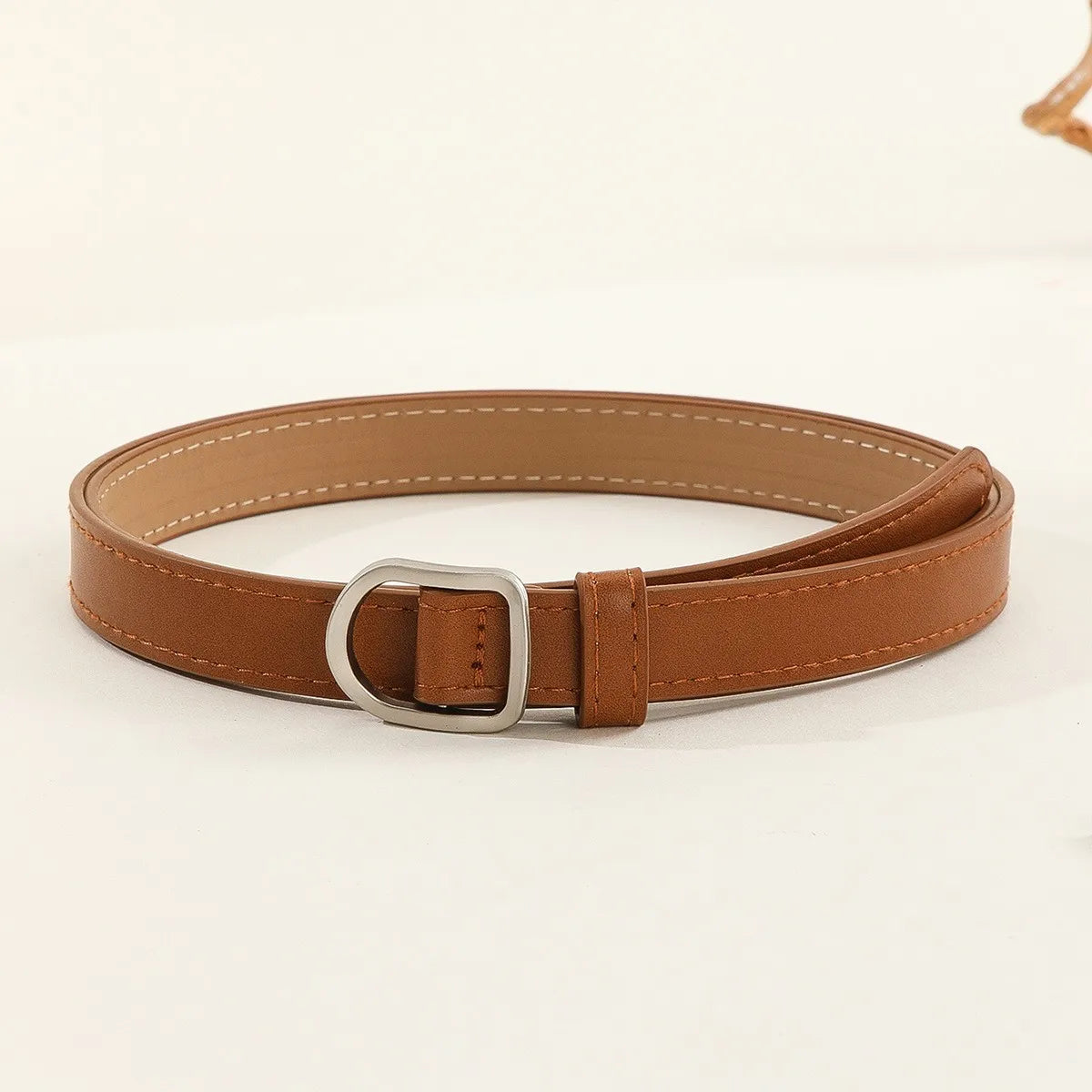 Unisex PU Leather Casual Belt with Perforated Design - Smarsty