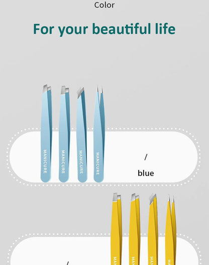Stainless Steel Eyebrow Tweezers for Precise Hair Removal - Smarsty