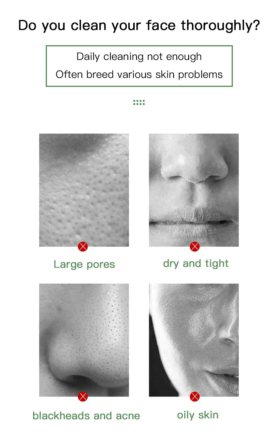 Face Clean Mask Green Tea Cleansing Stick Mask Shrink pores Deep Blackhead Remover facial Cleansing Moisturizing Mask 40g - Smarsty