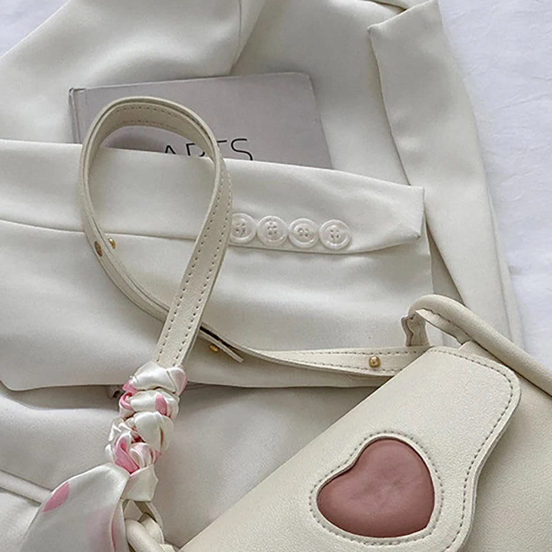 Women Slant Crossbody Saddle Bag Retro Love Pattern - Smarsty
