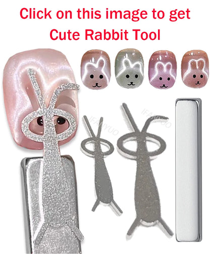 Heart Shaped Cat Eye Nail Magnet Set for DIY Art - Smarsty