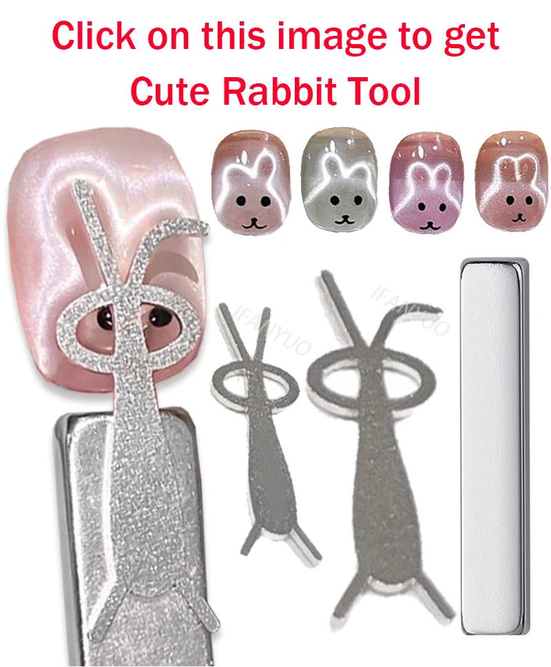 Heart Shaped Cat Eye Nail Magnet Set for DIY Art - Smarsty