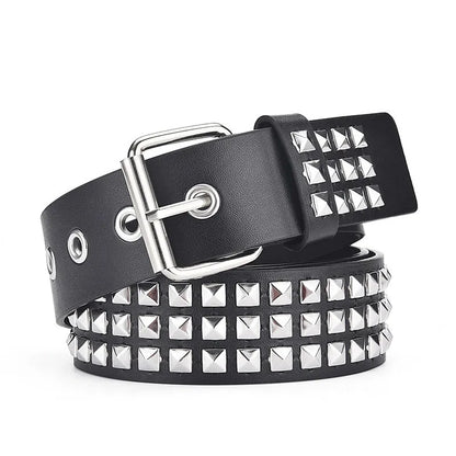 Unisex Punk Pyramid Rivet Belt Stylish Metal Hardware - Smarsty