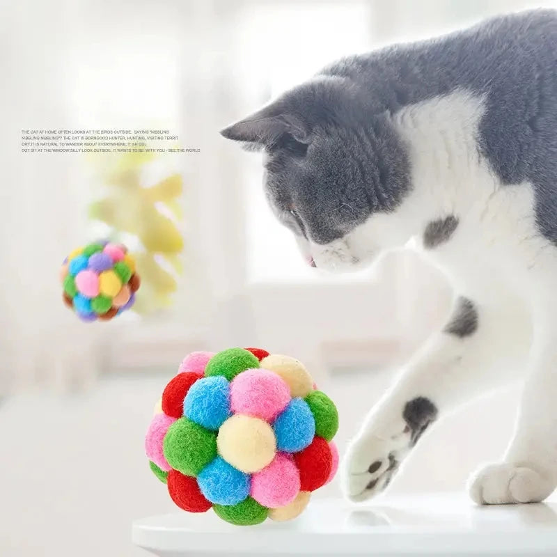 Durable Nylon Cat Plush Ball Toy for Engaging Play - Smarsty
