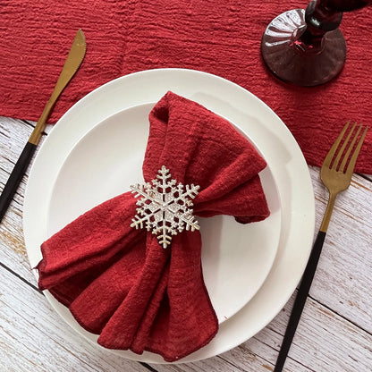 Set of 6 Cotton Dinner Napkins for Elegant Table Decor - Smarsty