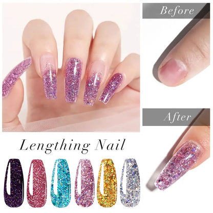 Poly Nail Gel Set With 6W LED Lamp For Beginners - Smarsty