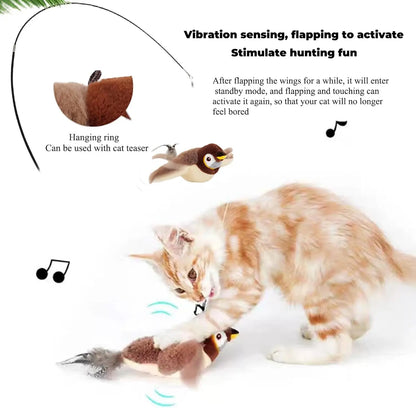 Interactive Cat Toy Flapping Bird with Catnip - Smarsty