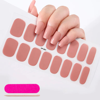 Long-Lasting Semi-Cured Gel Nail Stickers for Easy Application - Smarsty