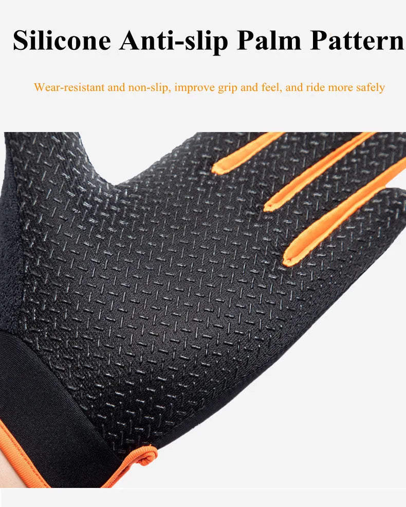 Men Full Finger Cycling Gloves Touch Screen Outdoor Sports - Smarsty