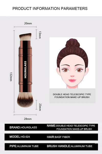 Hourglass No 26 Double Head Retractable Foundation Brush - Smarsty