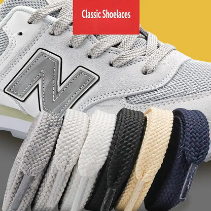 1Pair Fabric Flat Shoe laces Classic Shoelaces for Sneakers White Black Shoelace Quality Laces Shoes 100/120/140/160CM Strings - Smarsty