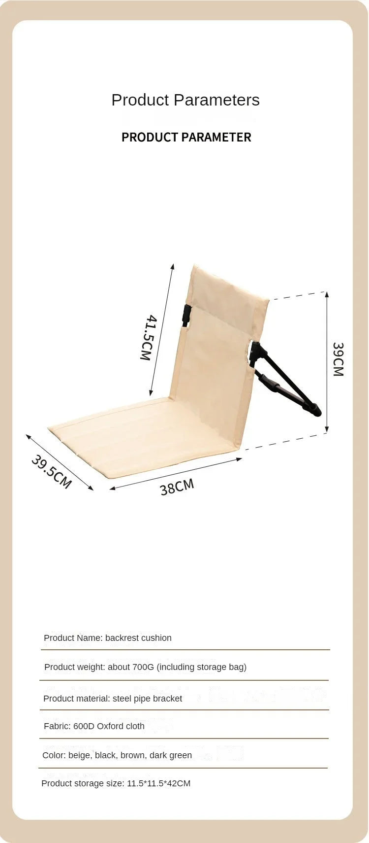 Outdoor Camping Lightweight Comfortable Folding Chair Park Leisure Beach Chair Portable Single Lazy Chair Back Chair by Smarsty