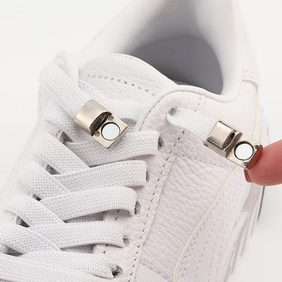 NEW NoTie Shoelaces Magnetic Shoe Laces Clip Flat Elastic Stretch Laces Sneakers Woman Men Children Casual Shoelace for AJ AF1 - Smarsty