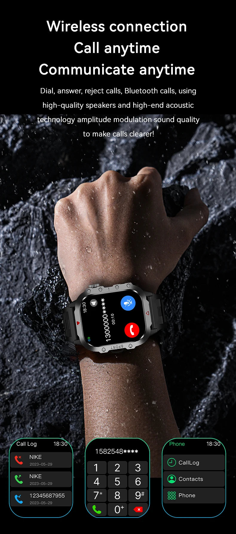 LAXASFIT Smart Watch with Large HD Screen and Fitness Tracking - Smarsty