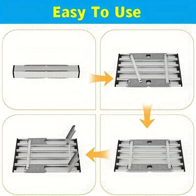 Outdoor Portable Aluminum Alloy Table, Ultra Light Folding Leisure Table, Tent Camping Table, Barbecue Table, Wild Dining Table by Smarsty