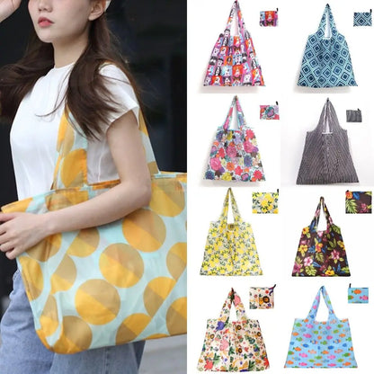Foldable Shopping Bag Large Capacity Lightweight Tote - Smarsty