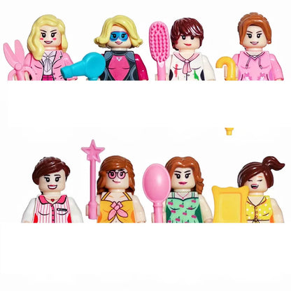 building blocks action doll mini city figures toys girls soldiers policeman robot worker fireman farmer cook movie characters