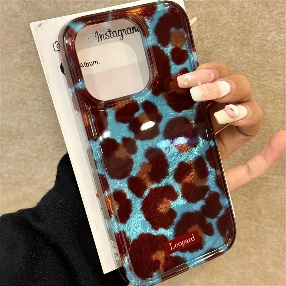 Leopard Print Shockproof Phone Case For iPhone Matte Finish - Smarsty