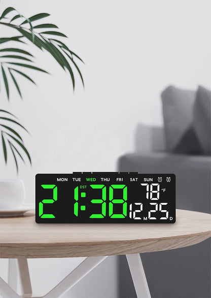 Digital LED Alarm Clock with Adjustable Brightness and Temperature Display - Smarsty