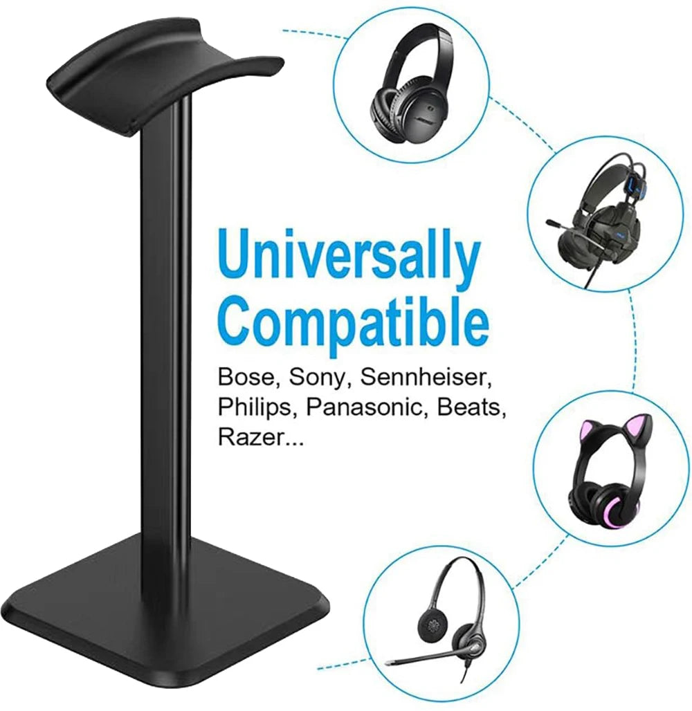 Universal Aluminium Headset Stand with Flexible Design - Smarsty