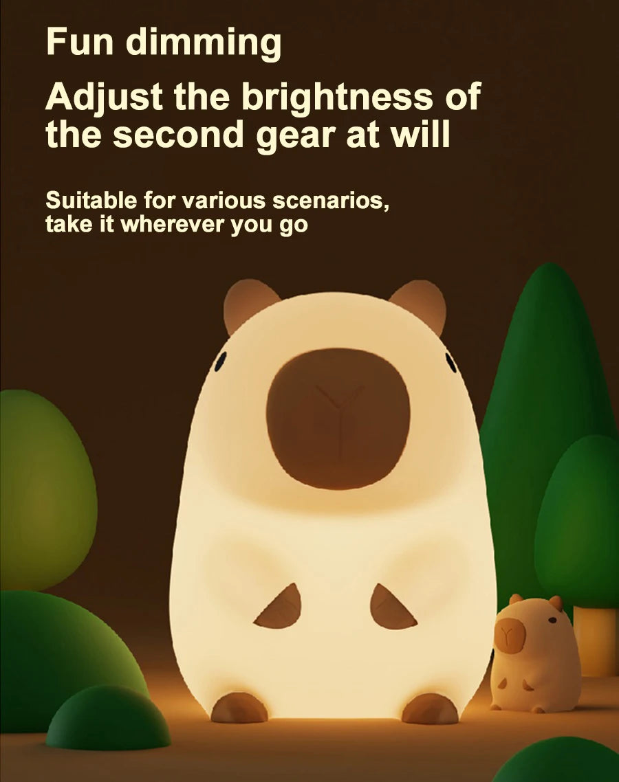 Cute Penguin Night Light Rechargeable Silicone Lamp for Kids - Smarsty