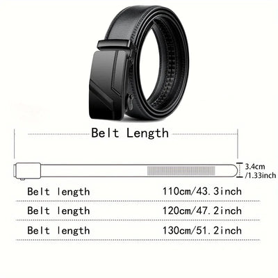 Luxury Men's Leather Belt with Metal Buckle Durable Soft Design - Smarsty