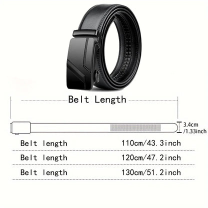 Luxury Men's Leather Belt with Metal Buckle Durable Soft Design - Smarsty
