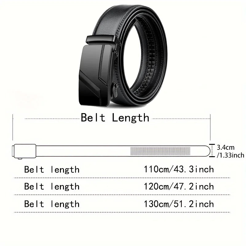 Luxury Men's Leather Belt with Metal Buckle Durable Soft Design - Smarsty