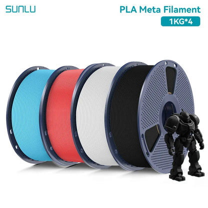 SUNLU PLA Meta 3D Printer Filament  4KG 1KG/Roll 175MM Tolerances +/-0.02MM Filament Fast Shipping 2-7 Days