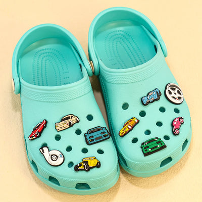 1-20pcs Car Shoe Charms Cool Vehicle Shoe Accessories Cartoon Decorations Pins for Men Boys Kids DIY Clog Buckle Garden Sandal - Smarsty