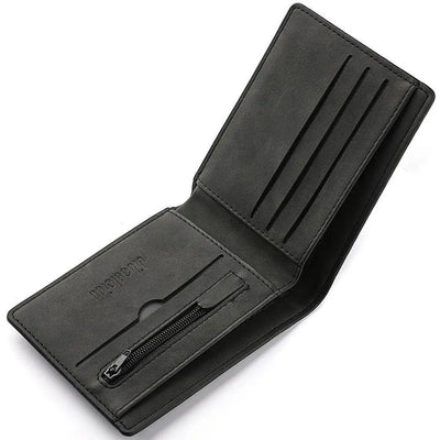 Multi-card Slot Men Wallet Fashion Folding Large-capacity Coin Purse PU Leather Short Purse - Smarsty