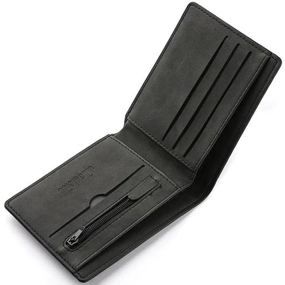 Multi-card Slot Men Wallet Fashion Folding Large-capacity Coin Purse PU Leather Short Purse - Smarsty
