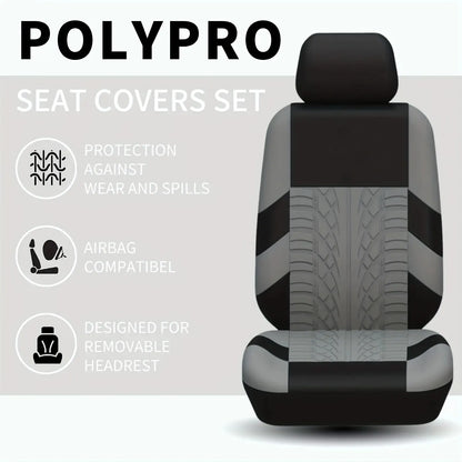 Universal Car Seat Covers Full Set Front And Rear Bench - Smarsty