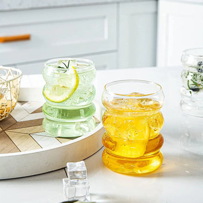 Creative Glass Cups Set with Straws for Stylish Drinking - Smarsty