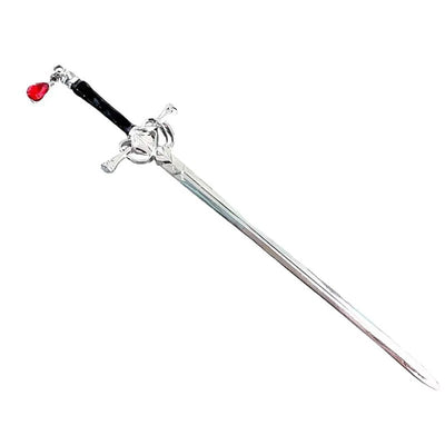 Chinese Style Sword Hairpin for Women with Ruby Accent - Smarsty