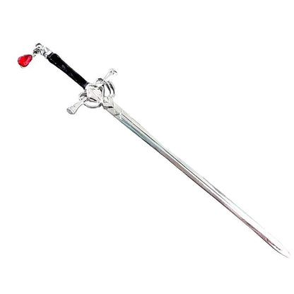 Chinese Style Sword Hairpin for Women with Ruby Accent - Smarsty