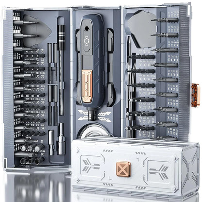 JAKEMY 180In1 Precision Screwdriver Set with Magnetic Bits - Electric or Manual Version Optional for Laptop/Phone/Glasses Repair