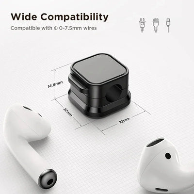 Magnetic Cable Clip Cable Holder Adhesive Wire Keeper Cord Cable Organizer for Home Office Under Desk Management - Smarsty