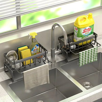 Stainless Steel Kitchen Sink Drain Rack Organizer - Smarsty