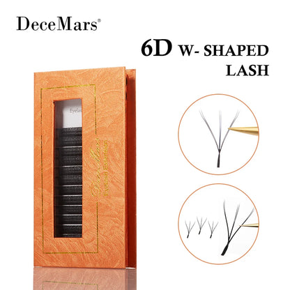 DeceMars 6D-W Shaped Eyelash Extensions for Natural Look - Smarsty